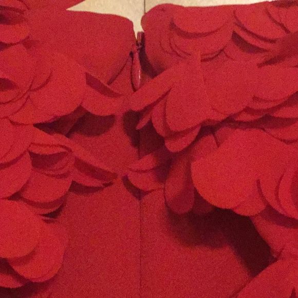 Badgley Mischka Petal Detail Off Shoulder Gown - Picture 10 of 14